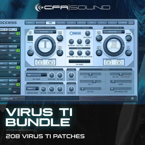 collection of over 200 presets for the Virus TI synthesizer