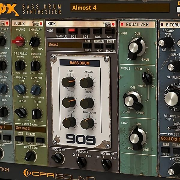 bass drum synthesizer for modern music production by D16 Group
