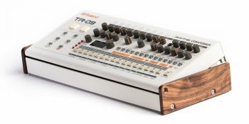 custom wood panels and stands for synthesizer and music production gear