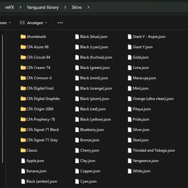 short guidance article about how to load custom ui themes into refx vanguard 2 synthesizer